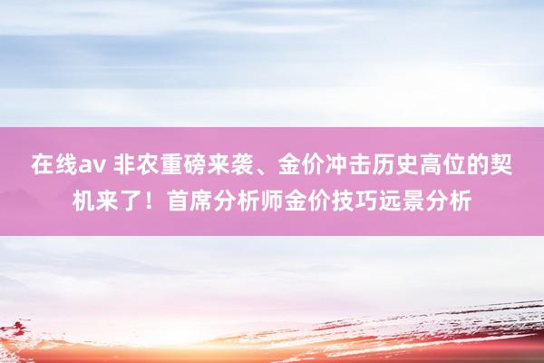 在线av 非农重磅来袭、金价冲击历史高位的契机来了！首席分析师金价技巧远景分析