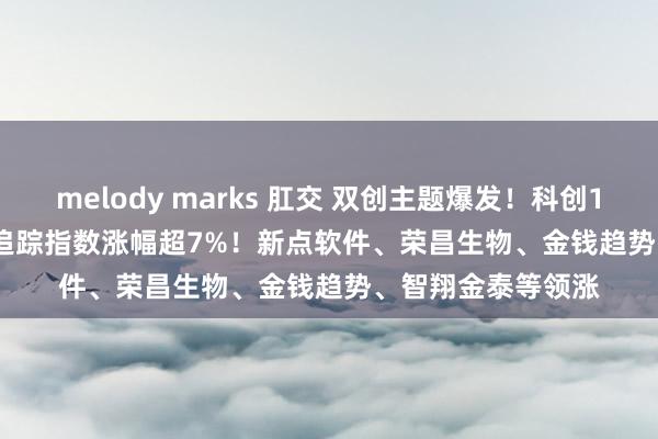 melody marks 肛交 双创主题爆发！科创100ETF(588190)追踪指数涨幅超7%！新点软件、荣昌生物、金钱趋势、智翔金泰等领涨