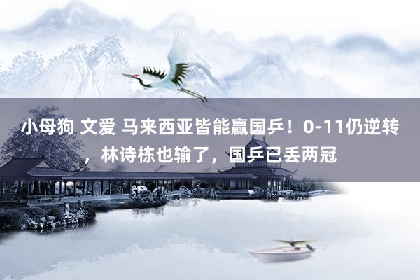 小母狗 文爱 马来西亚皆能赢国乒！0-11仍逆转，林诗栋也输了，国乒已丢两冠