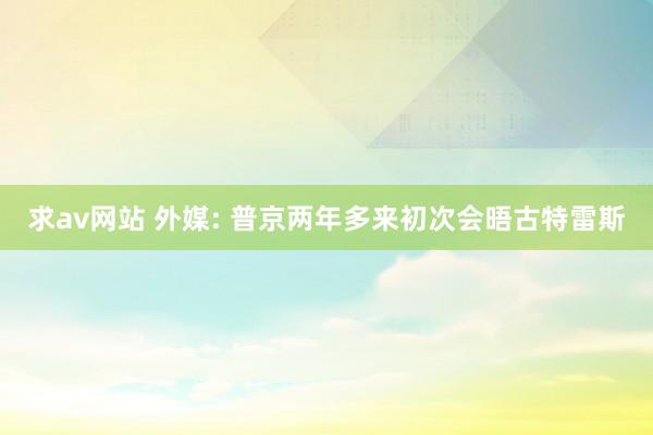 求av网站 外媒: 普京两年多来初次会晤古特雷斯