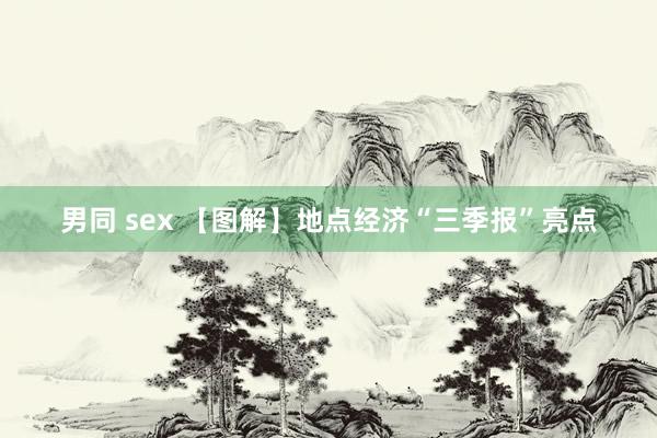 男同 sex 【图解】地点经济“三季报”亮点