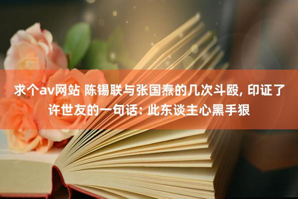 求个av网站 陈锡联与张国焘的几次斗殴， 印证了许世友的一句话: 此东谈主心黑手狠