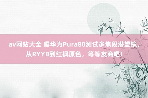 av网站大全 曝华为Pura80测试多焦段潜望镜，从RYYB到红枫原色，等等友商吧！