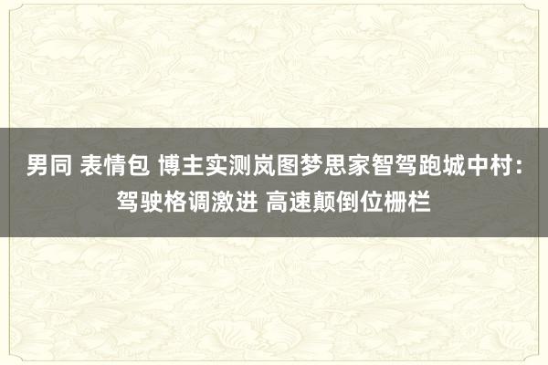 男同 表情包 博主实测岚图梦思家智驾跑城中村：驾驶格调激进 高速颠倒位栅栏