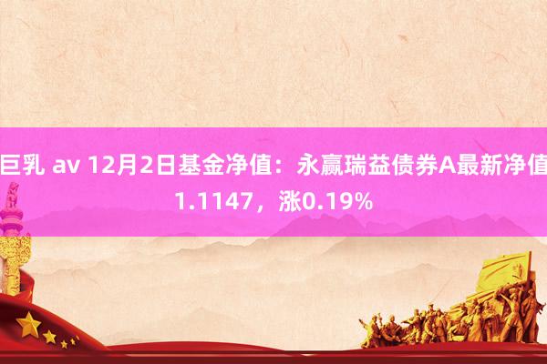 巨乳 av 12月2日基金净值：永赢瑞益债券A最新净值1.1147，涨0.19%