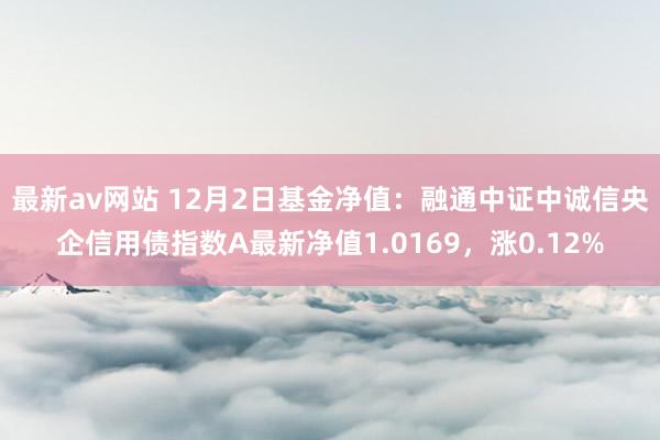 最新av网站 12月2日基金净值：融通中证中诚信央企信用债指数A最新净值1.0169，涨0.12%