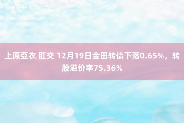 上原亞衣 肛交 12月19日金田转债下落0.65%，转股溢价率75.36%