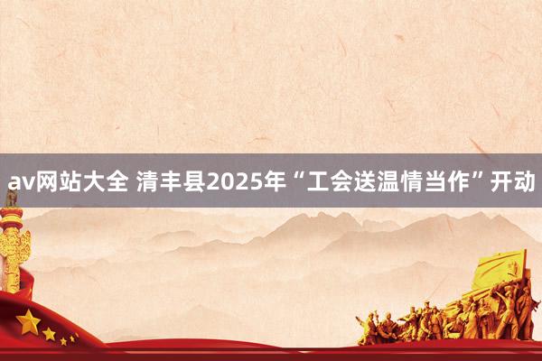 av网站大全 清丰县2025年“工会送温情当作”开动