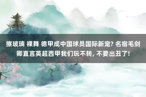 擦玻璃 裸舞 德甲成中国球员国际新宠? 名宿毛剑卿直言英超西甲我们玩不转， 不要出丑了!