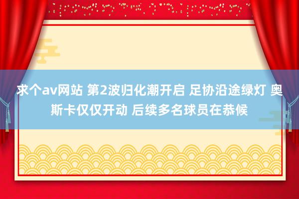 求个av网站 第2波归化潮开启 足协沿途绿灯 奥斯卡仅仅开动 后续多名球员在恭候